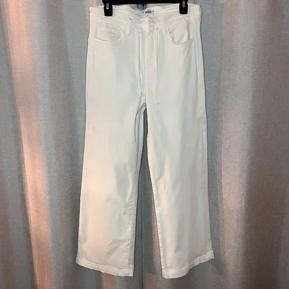 PAIGE Carly Drawstring Waistband Tie Wide Leg Stretch Pants Women's Size 27 - Picture 7 of 10